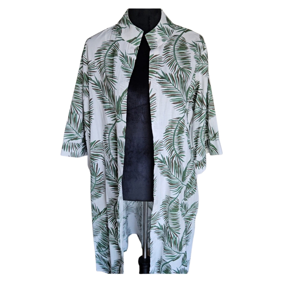 Tropical Leaf Print Stylish Tunic Cover-Up-NWT-Size Small